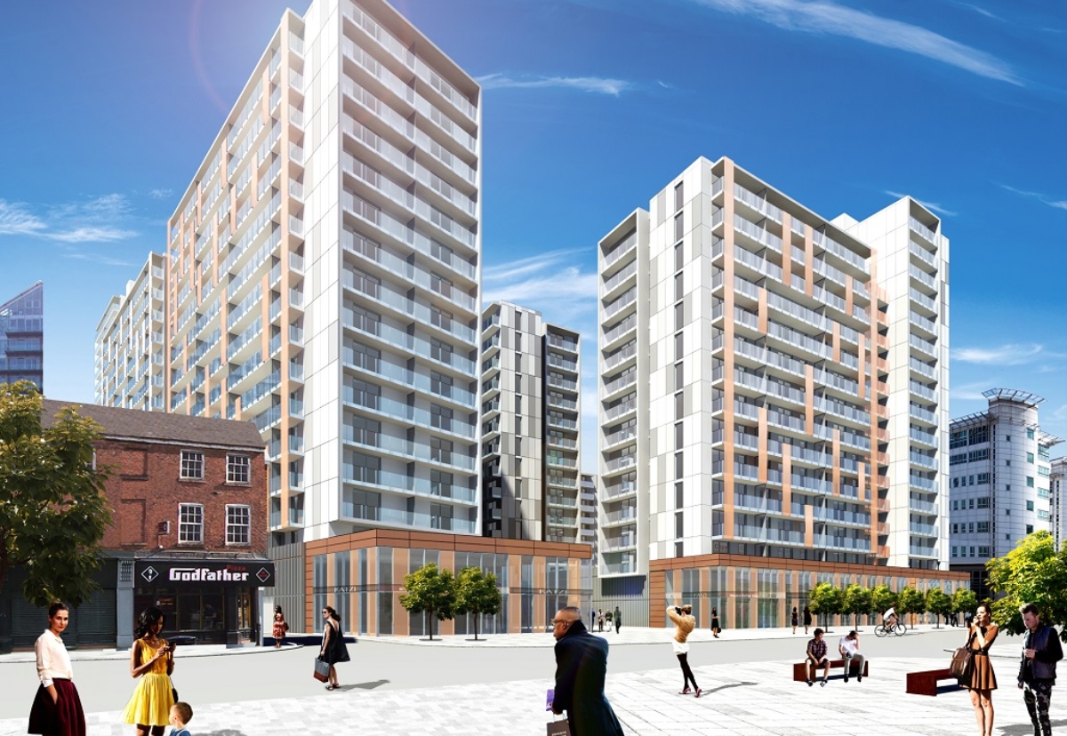 Sir Robert McAlpine is set to build the new homes in Manchester in four blocks at Chapel Wharf near the Lowry Hotel in Salford