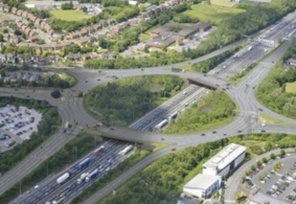 How the junction will look when work to replace and widen the bridges is completed