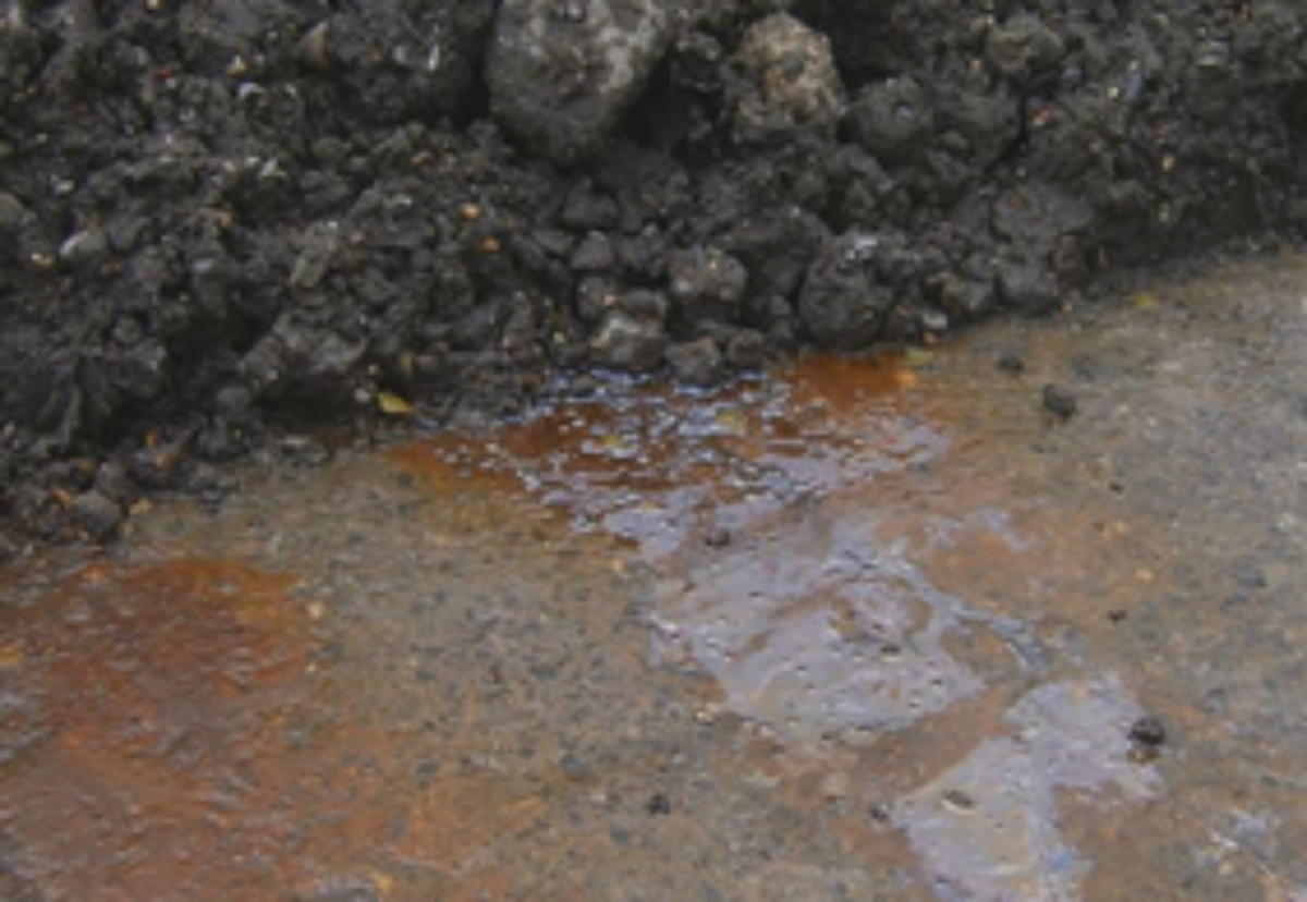 Leachate from a pile of waste stored at Avonmouth