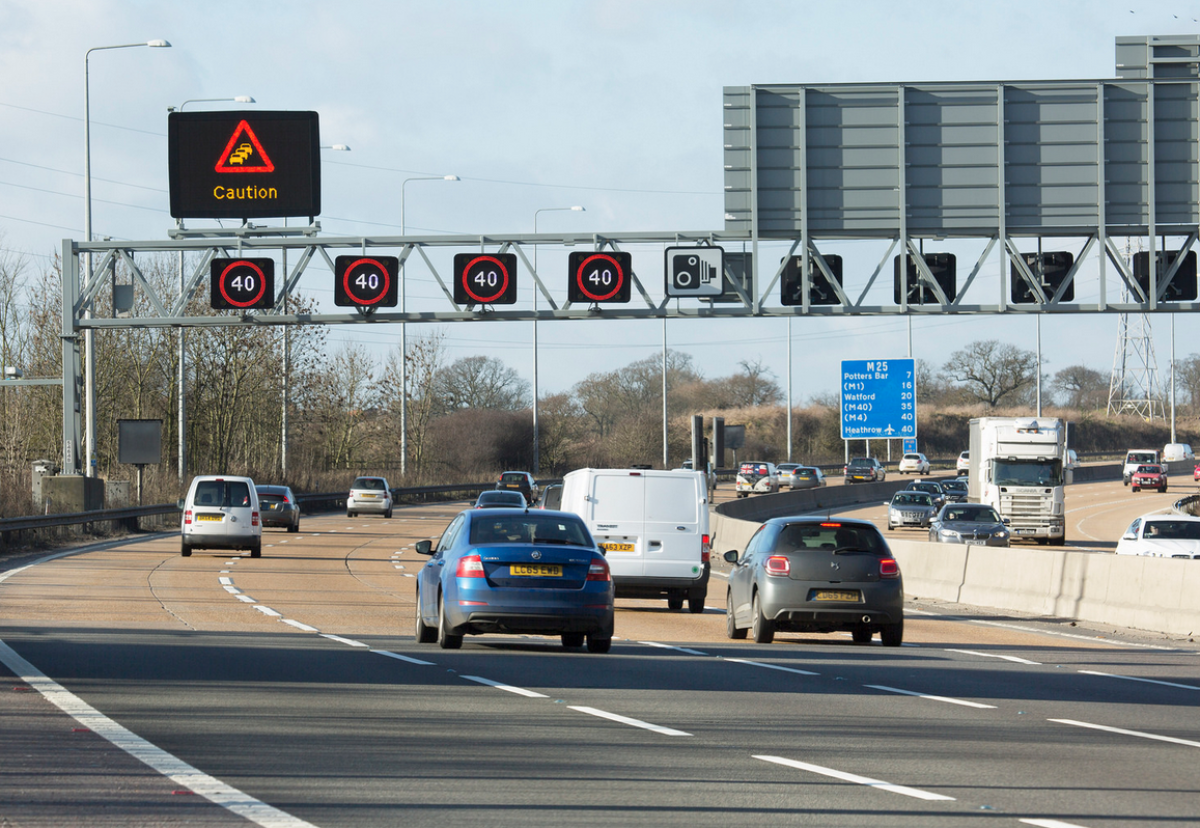 The MIDAS system displays warning messages to motorists