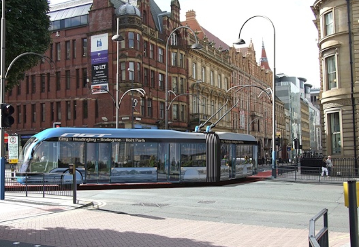 Leeds was hoping to pioneer trolleybuses as an alternative to more expensive trams, after openning the UK's first system 105 years ago