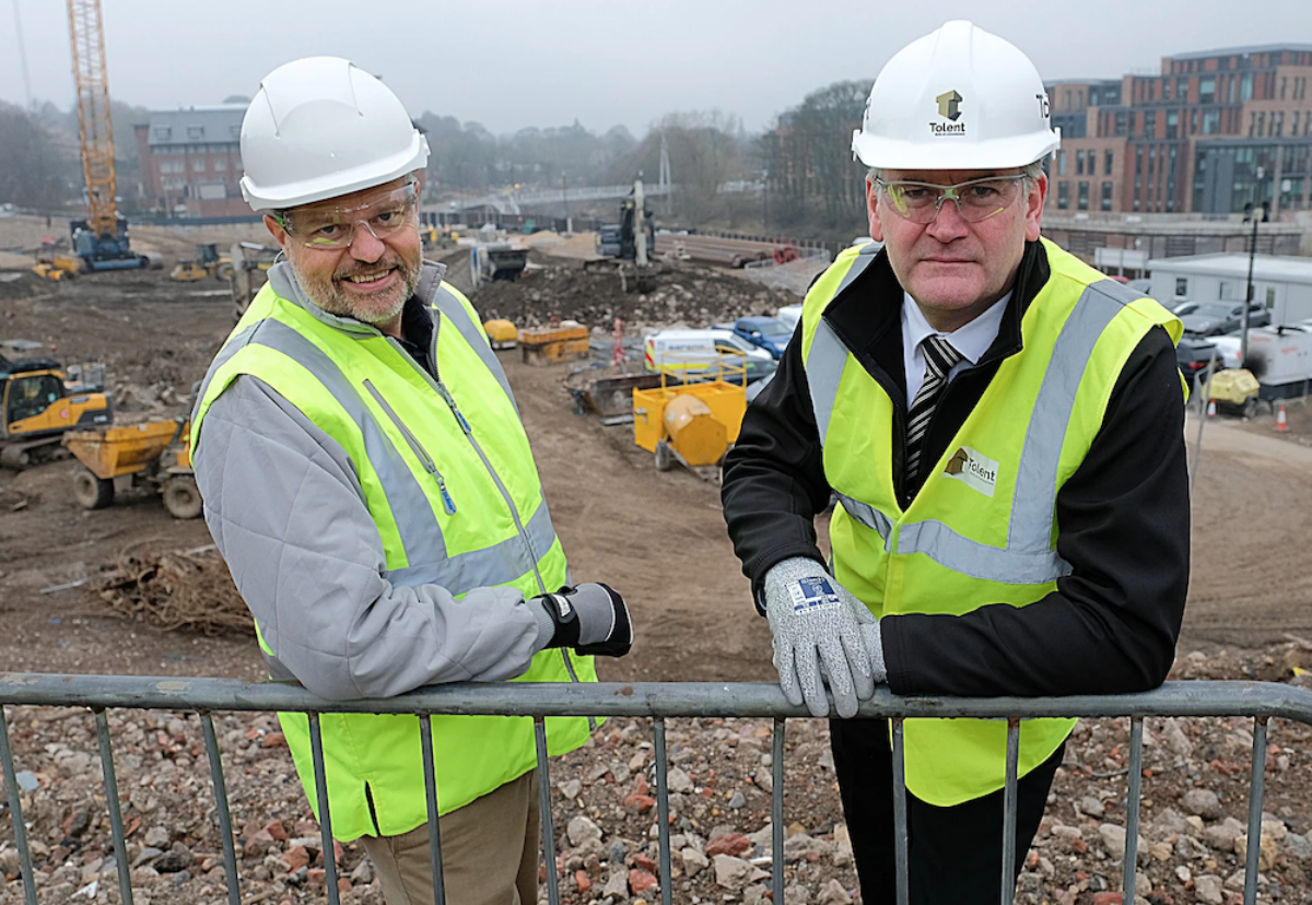 Ian Beamount, Project Director for Milburngate and Andy Mcleod, CEO, Tolent